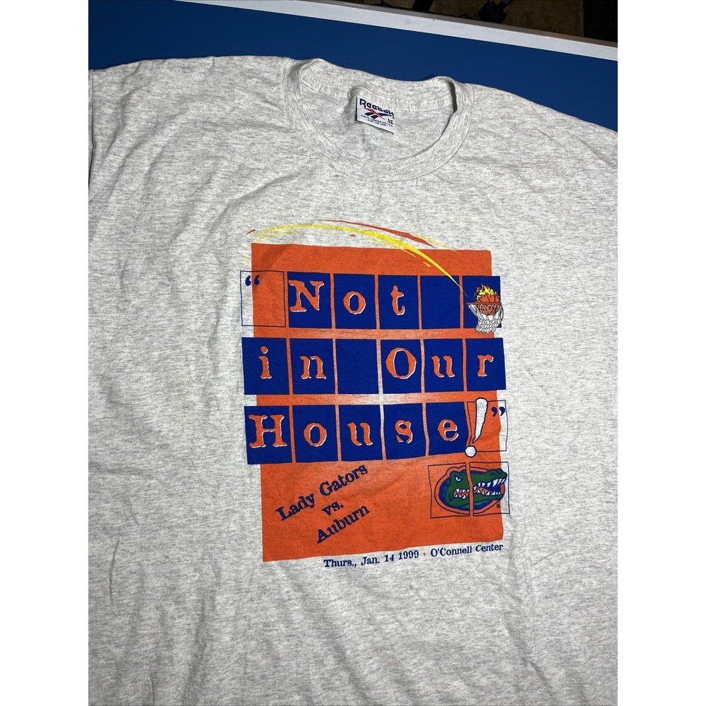 Vintage Florida Gators 1999 Tee Orange Blue Gray‎ XL Mens T-Shirt Basketball